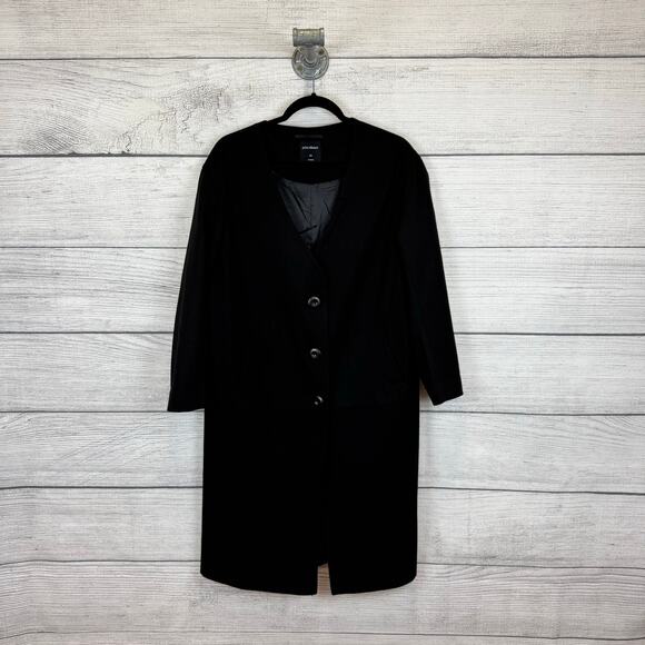 Privé Alliance Women's Black Wool Blend Longline Coat Size XS - Picture 1 of 11